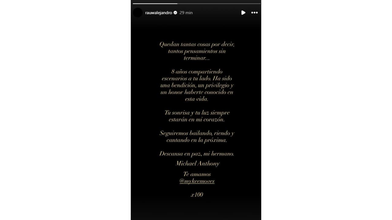 Rauw Alejandro dedicó unas palabras a Mykee tras su muerte.