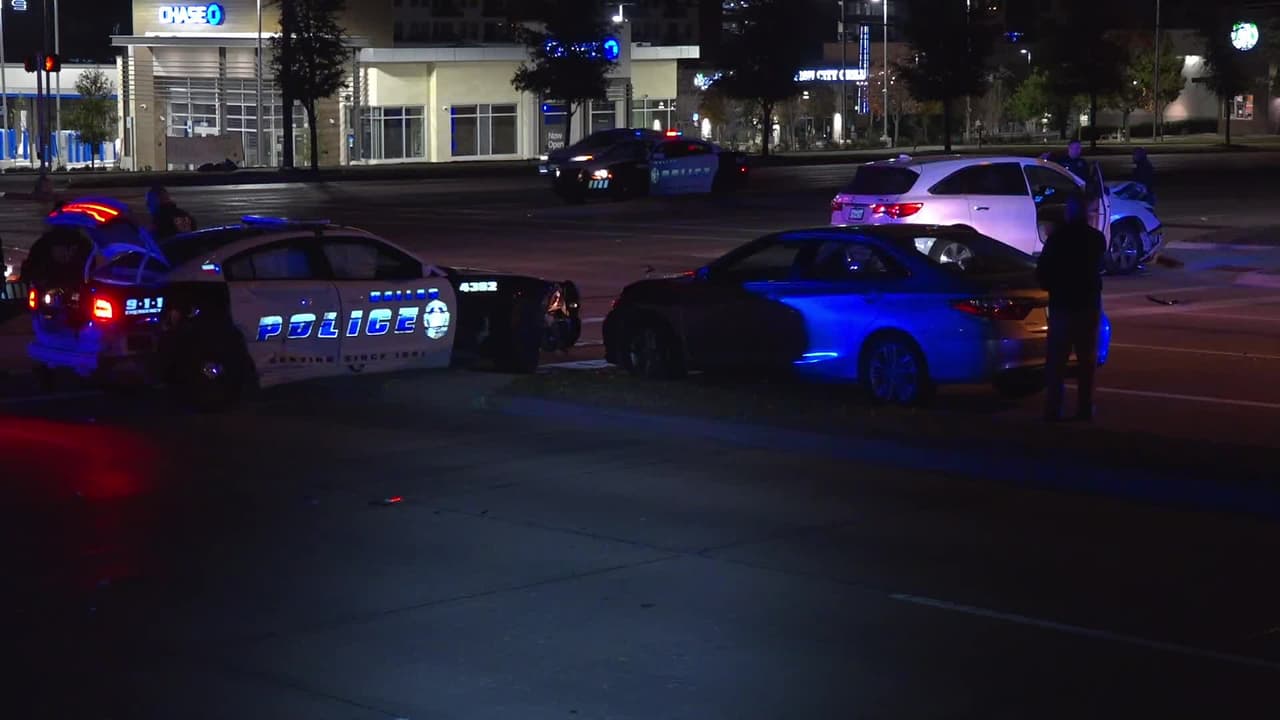 Una patrulla de la Policía de Dallas choca contra auto en Lake Highlands