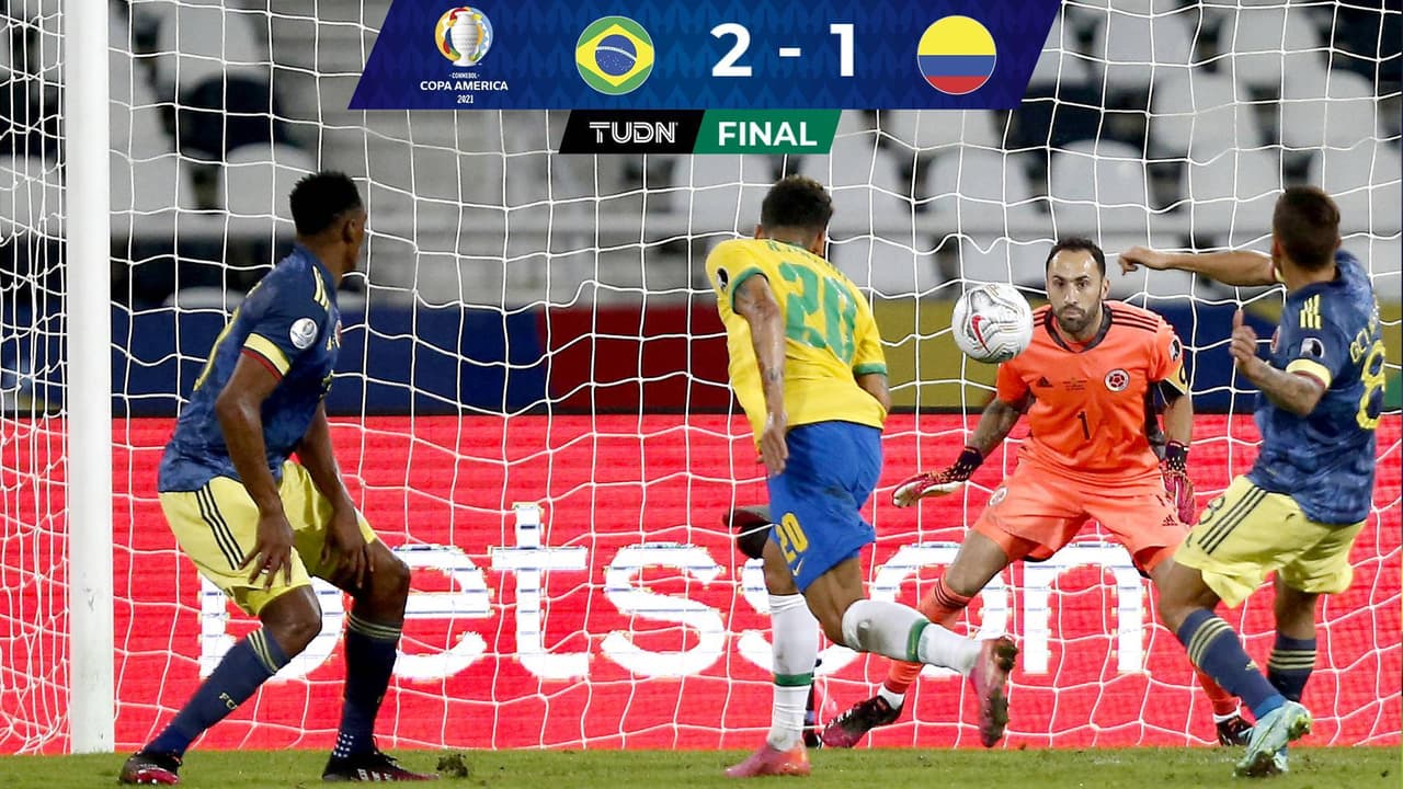Con gran polémica, Brasil remontó y venció a Colombia
