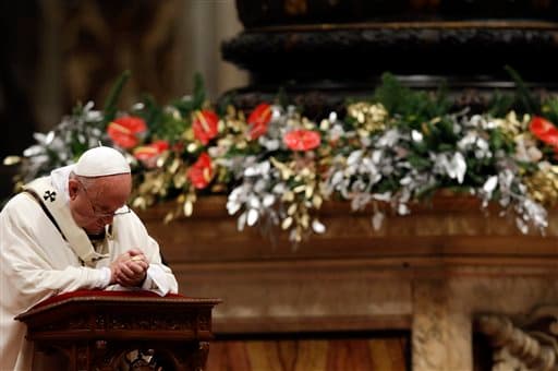 El papa Francisco ofició la misa del gallo.