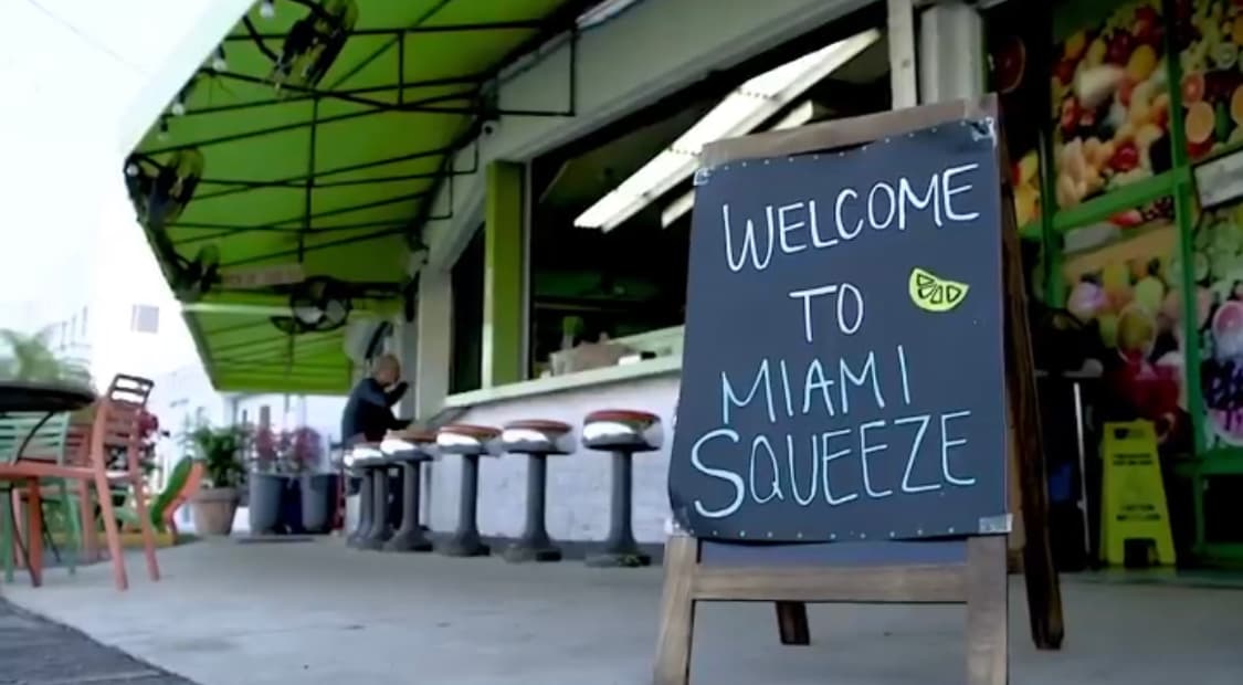 El local llamado Miami Squeeze queda en North Miami Beach y su dueño dijo que todos estaban muy agradecidos.