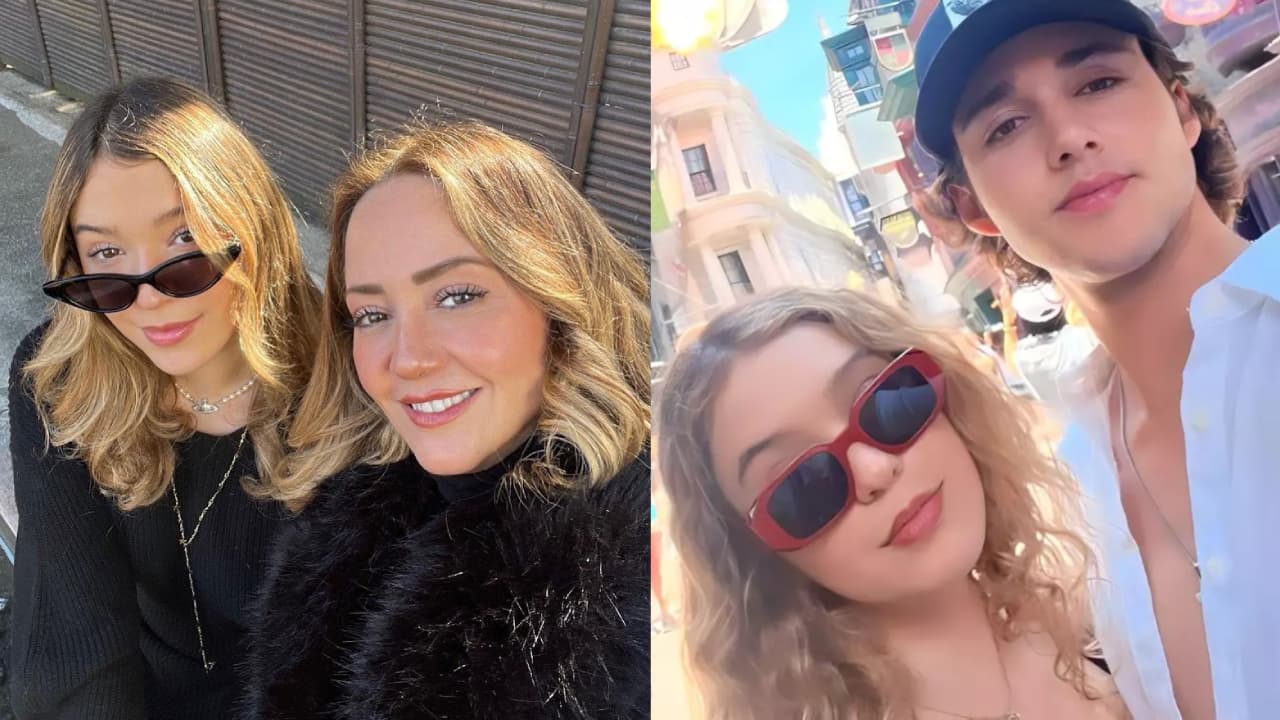 Hija de Andrea Legarreta protagoniza romántico beso con su novio: publica la foto