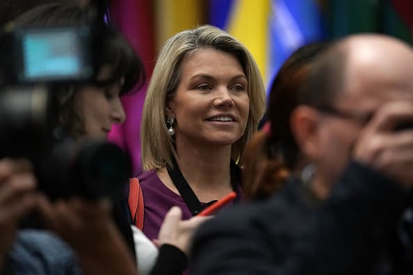 Heather Nauert en un evento oficial el 26 de julio de 2018.