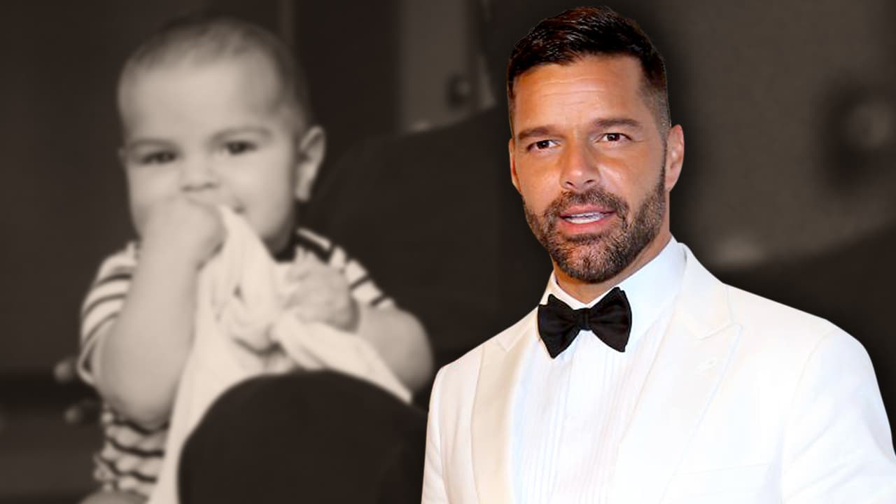 A sus 6 meses de nacido, el 'árabe boricua' Renn posa por primera vez como su famoso papá Ricky Martin