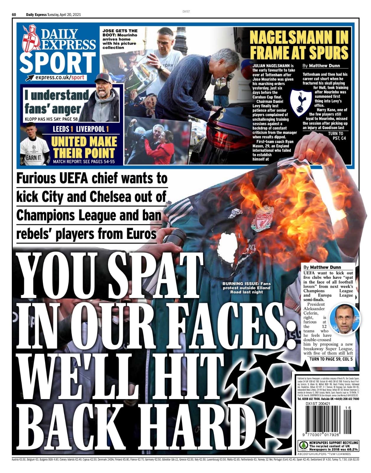 Estos son algunos encabezados de los medios de comunicación.