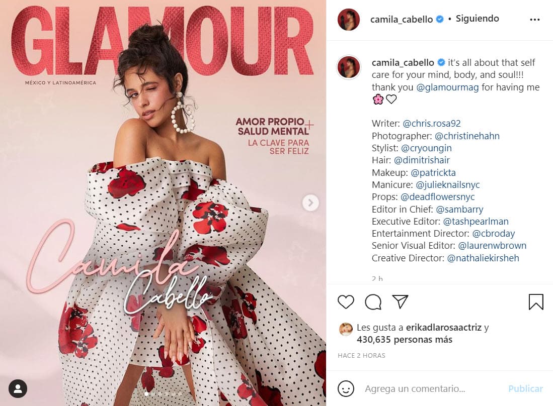 En la reciente edición de la revista Glamour, en la que aparece en la portada, la cantante compartió que su novio Shawn Mendes la ayuda a controlar esos incidentes.
<br>