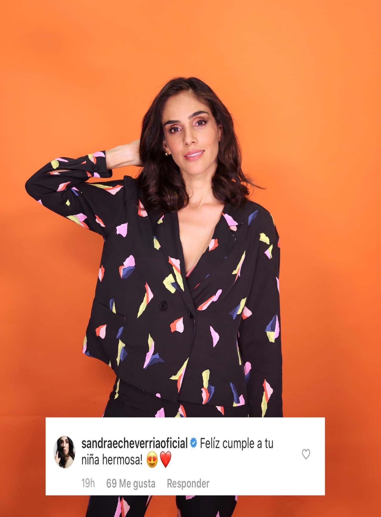 Mientras que
<b> <a href="https://www.univision.com/temas/sandra-echeverria">Sandra Echeverría</a></b> escribió: "¡Feliz cumple a tu niña hermosa!"