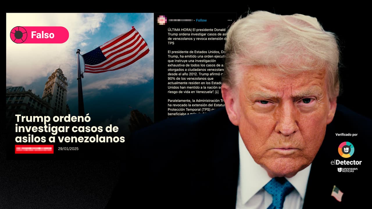 Donald Trump NO ha ordenado que se investiguen los casos de asilo de venezolanos desde 2012, como afirman en redes