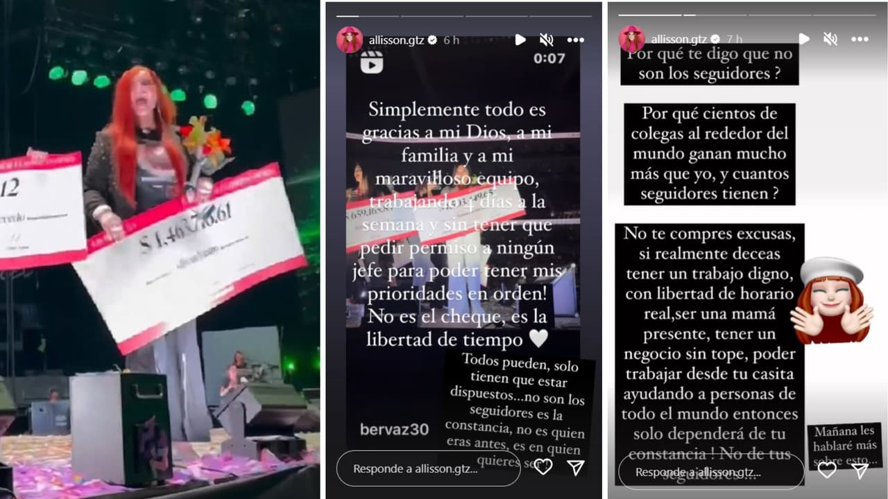 Allisson Lozz ingresa al 'Club de millonarios' de la empresa en la que colabora.