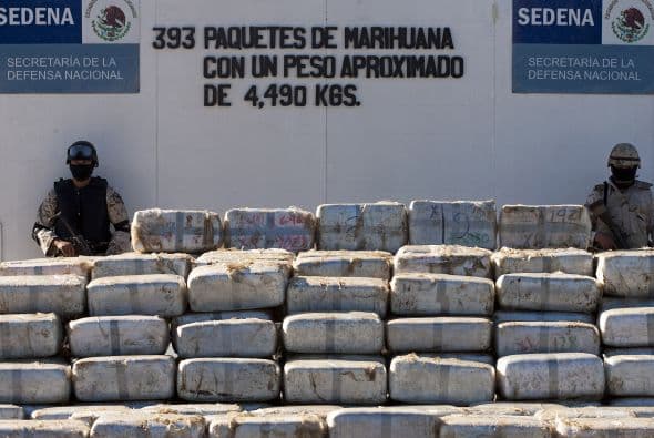 También fueron confiscadas 17,376,398 unidades de psicotrópicos y 12.6 toneladas de metanfetaminas.