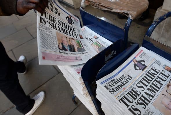 La huelga comenzó anoche y fue secundada por los miembros del Sindicato Marítimo y de Transporte (RMT).