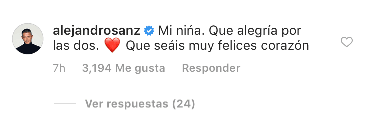 El cantautor español 
<b><a href="https://www.univision.com/temas/alejandro-sanz" target="_blank">Alejandro Sanz</a></b>, con quien Jesse y Joy hicieron mancuerna para el tema 'No soy una de esas', expresó su cariño por Joy.