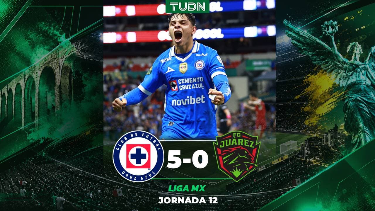 ¡Manita celeste! Cruz Azul arma fiesta con goleada a FC Juárez 