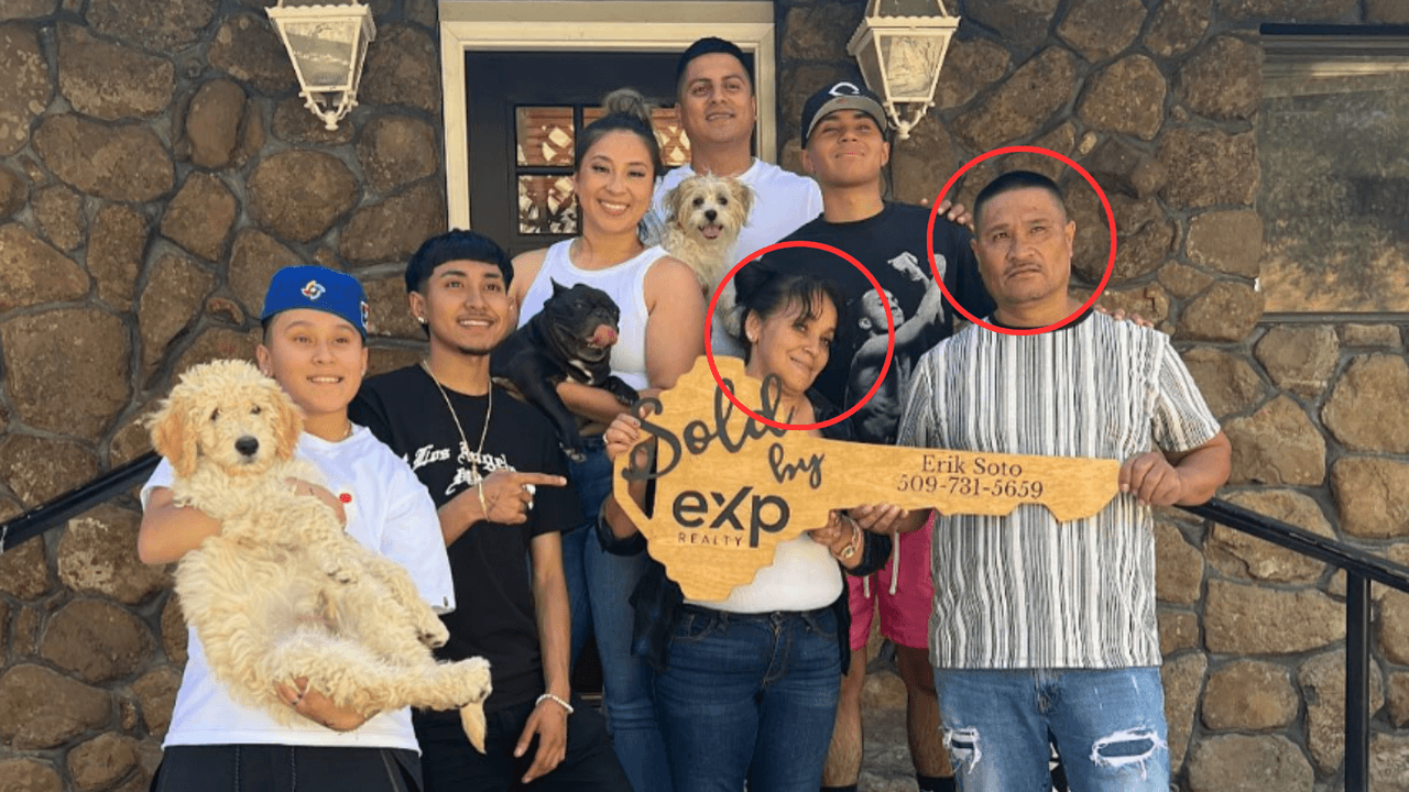 Don José Francisco y doña Rosa (en los círculos rojos) son los padres de Yahritza y su Esencia.