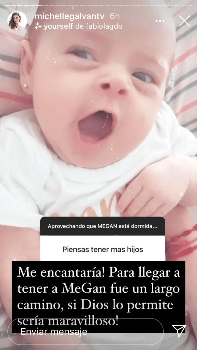 "Para llegar a tener a Megan fue un largo camino, si Dios me lo permite, 
<b>¡sería maravilloso!</b>", agregó. 
<br>