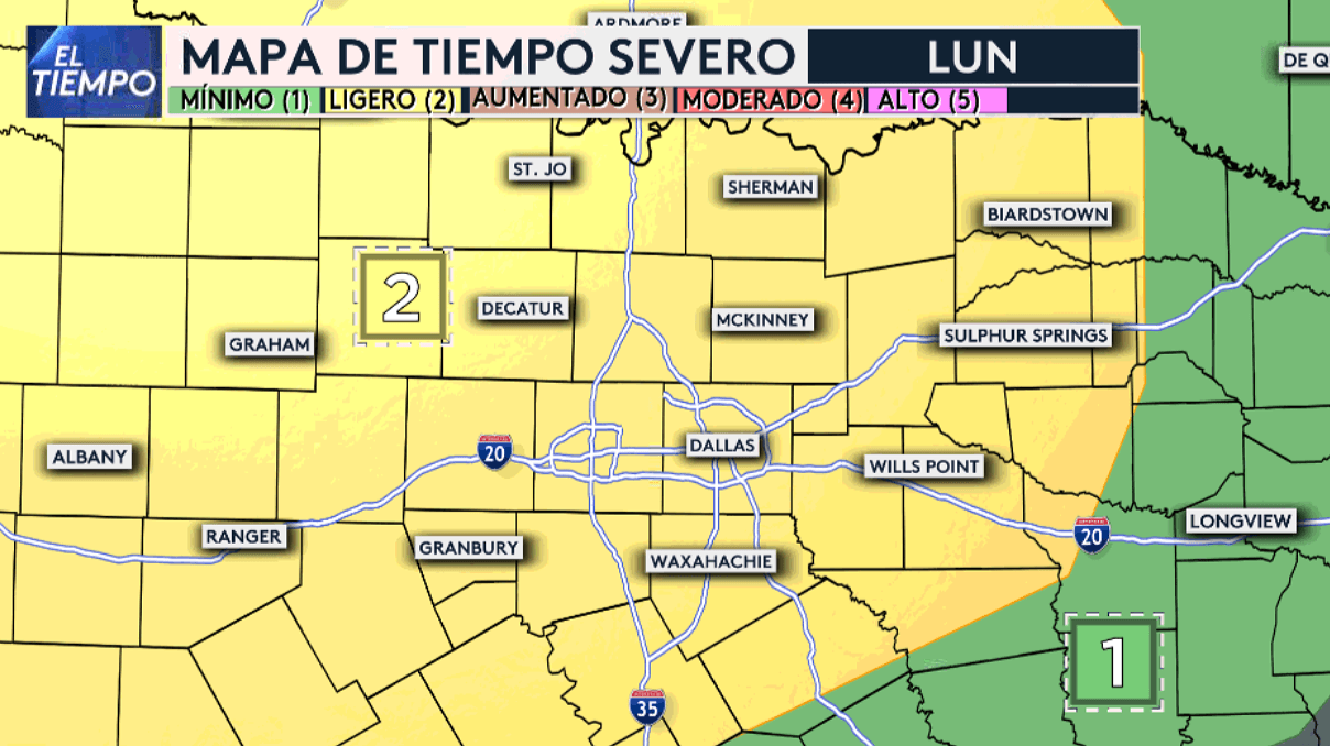 Aumenta el peligro por tormentas severas para el norte de Texas