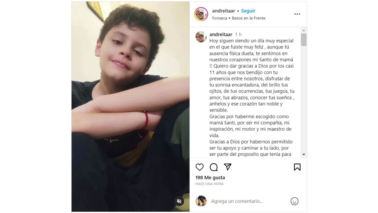 Pareja de Juan Mao también dedicó palabras de amor a su hijo, quien murió a los 10 años.