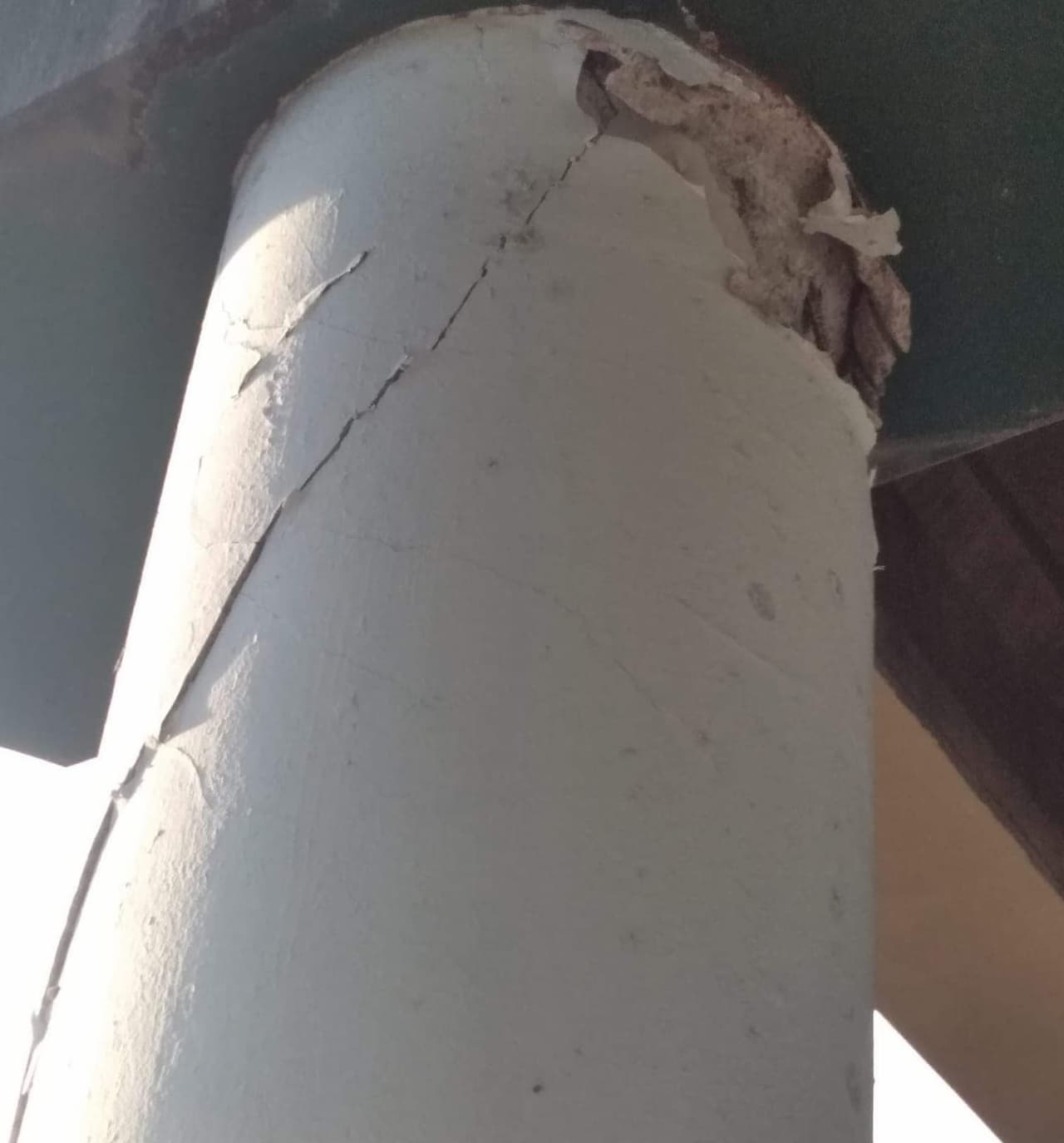 Las columnas del viaducto de Mayagüez también se afectaron