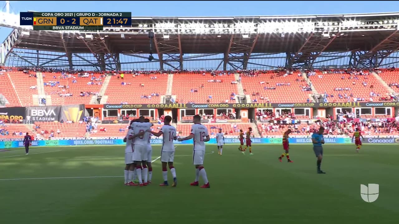 ¡Cerca del ángulo! Qatar celebra el 0-2 con remate colocado de Afif
