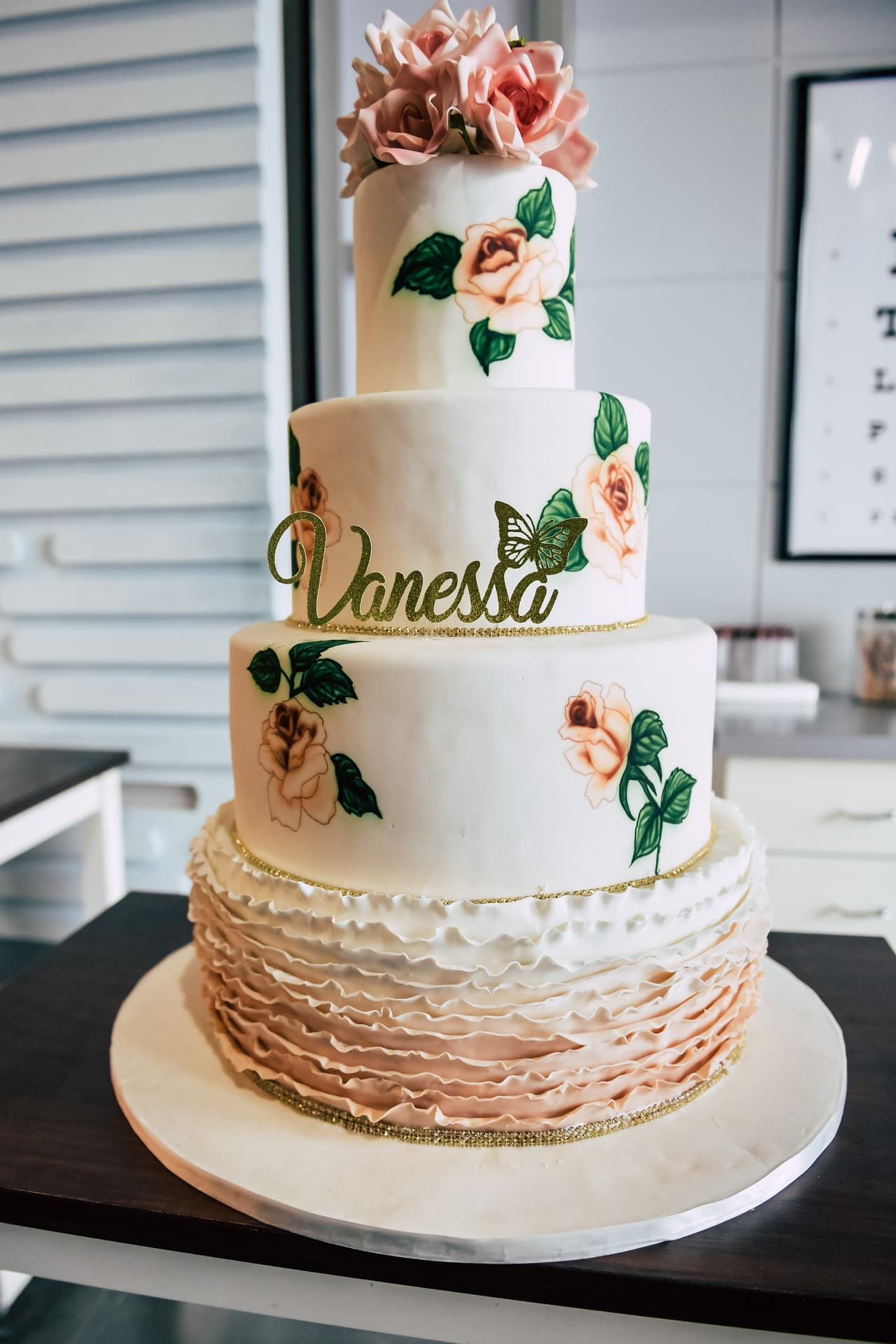 Este fue el pastel que se mandó a hacer exclusivamente para la fecha que coincidió con su visita a Despierta América.