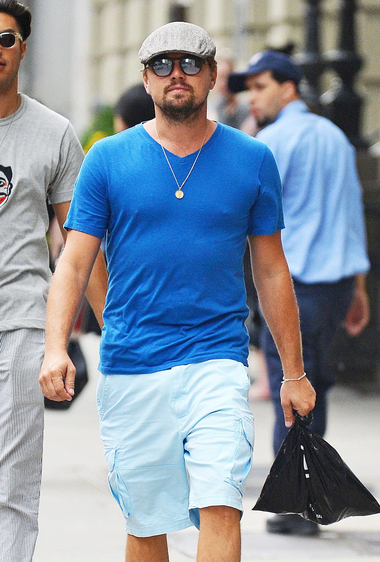 Después de sus vacaciones por Europa, el ganador del Oscar ya disfruta otra vez de Nueva York.