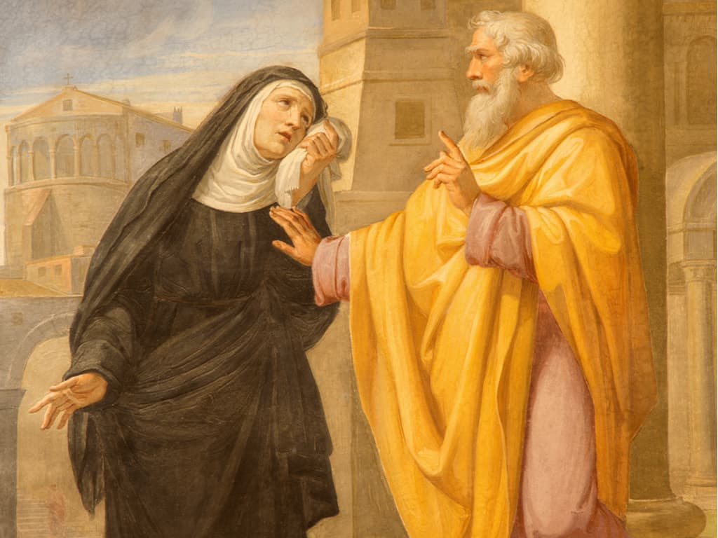 Mónica de Hipona nació en el siglo IV D.C. en Tagaste, lo que es actualmente Argelia. De educación cristiana, la casaron de muy joven con un hombre mucho mayor, Patricio, quien era romano y pagano.