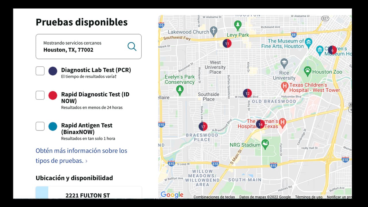 En el caso de Walgreens, aunque pocas, sí hay citas disponibles y el proceso es muy parecido al de la otra farmacia.