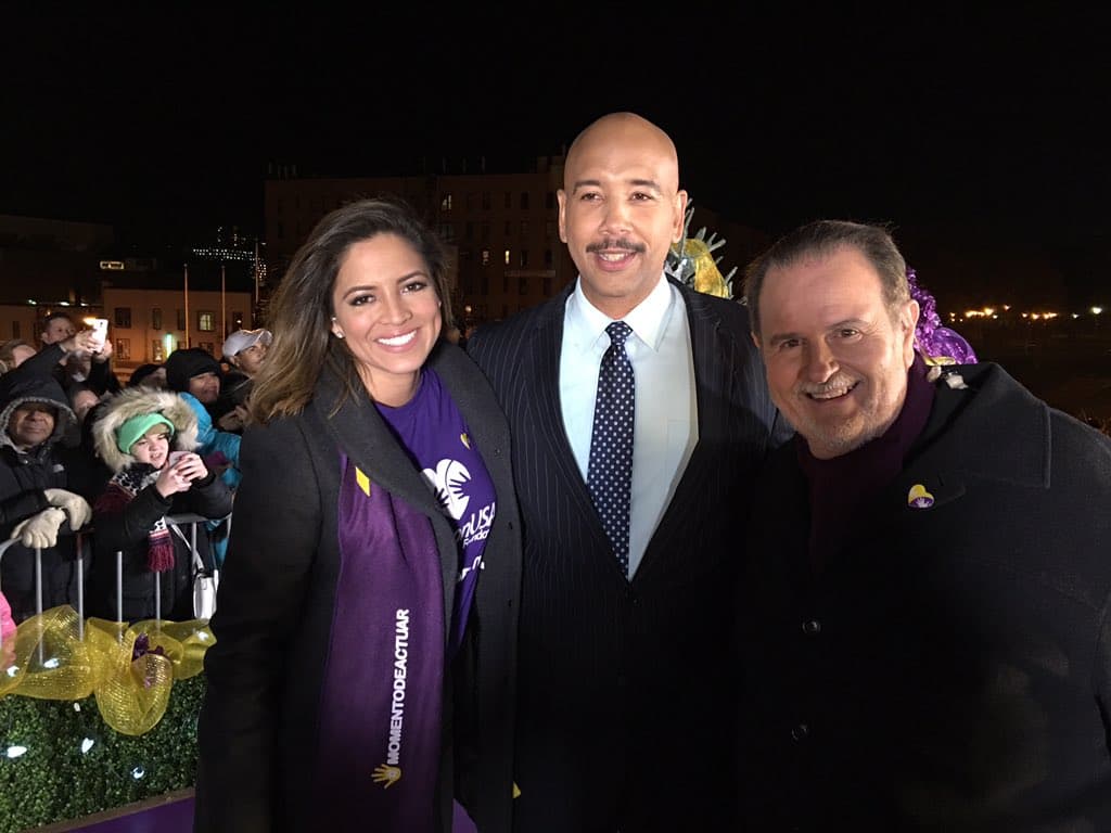 Raúl de Molina: "Junto al presidente del #Bronx #RubenDiazJr en #TeletonUSA con @PAMELASILVA en #NewYork".