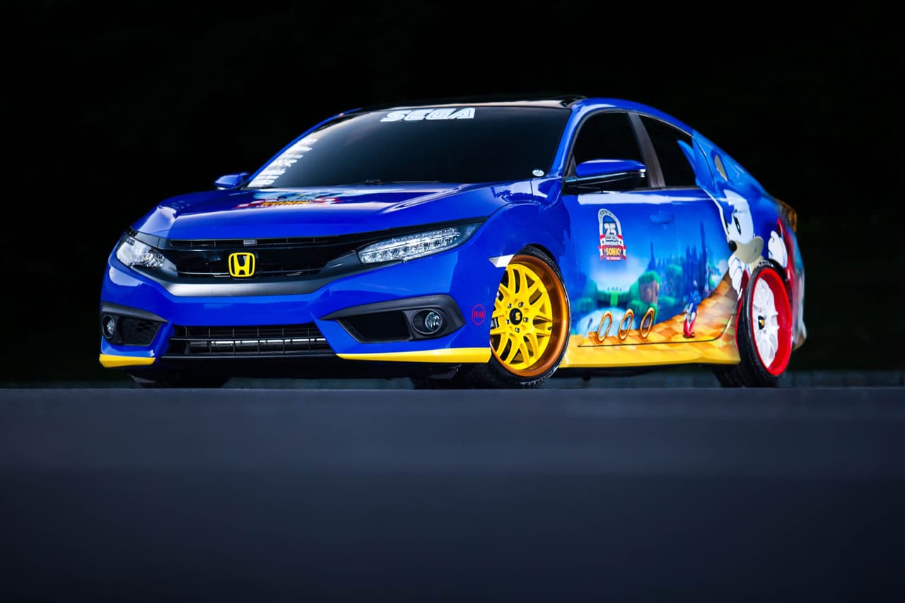 Honda Civic 2016 modificado rindió tributo a Sonic de SEGA en Comic-Con