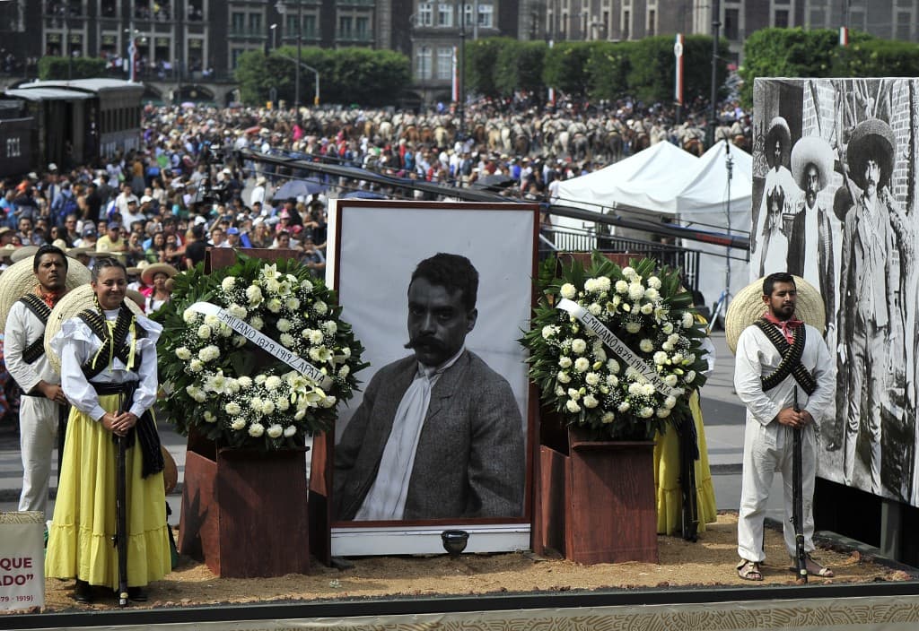 La lucha armada dio origen a líderes revolucionarios como Emiliano Zapata, el caudillo del sur, Francisco 'Pancho' Villa y Álvaro Obregón entre otros.