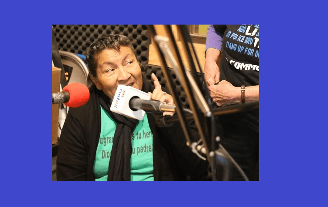 Rosa Nelly Santos Navarro, Presidenta y Coordinadora del Comité de Familias de Migrantes Desaparecidos de Progreso está participando en la #caravanaforjustice 2019