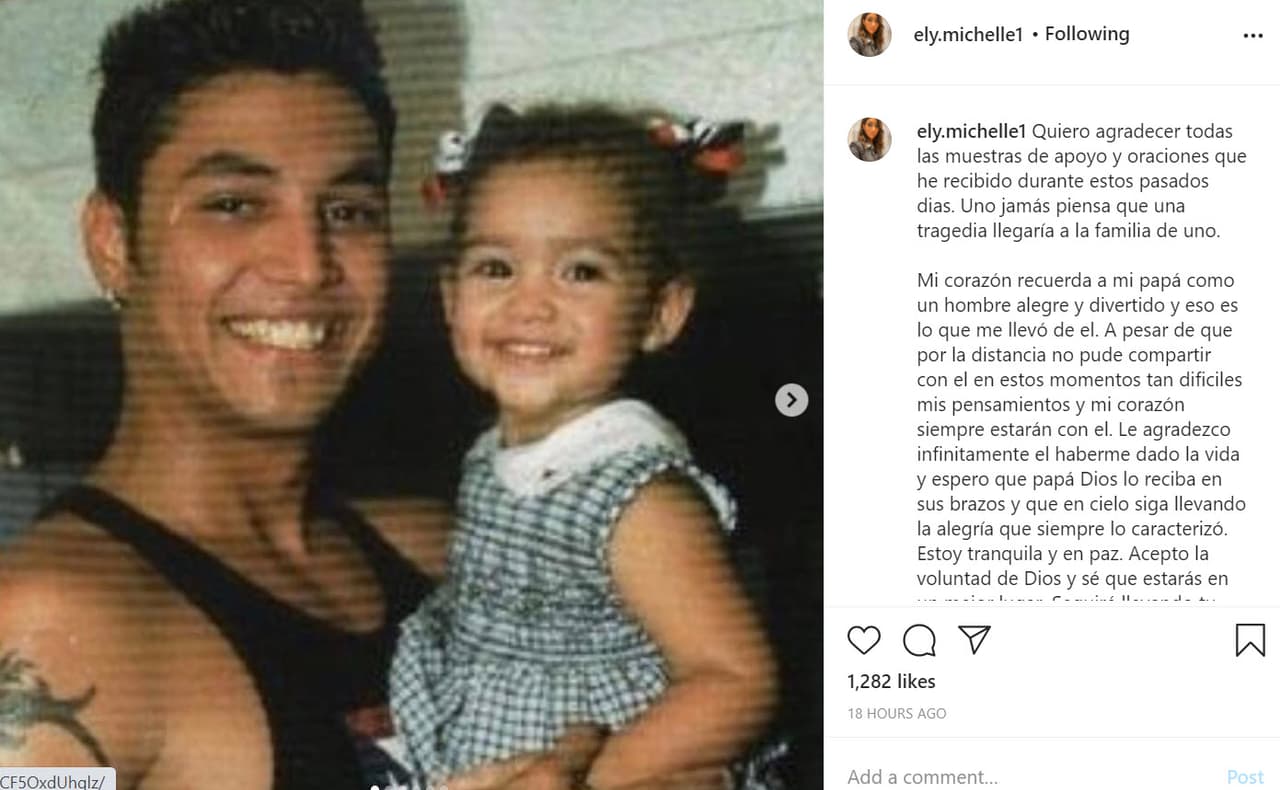 "Mi corazón recuerda a mi papá como
<b> <a href="https://www.univision.com/radio/raul-brindis/intento-suicidarse-anthony-galindo-exintegrante-de-menudo-se-encuentra-en-condicion-critica-video" target="_blank">un hombre alegre y divertido</a></b> y eso es lo que me llevo de él", escribió a través de Instagram junto a una 
<b><a href="https://www.instagram.com/p/CF5OxdUhqlz/" target="_blank">serie de fotos</a></b>. 
<br>