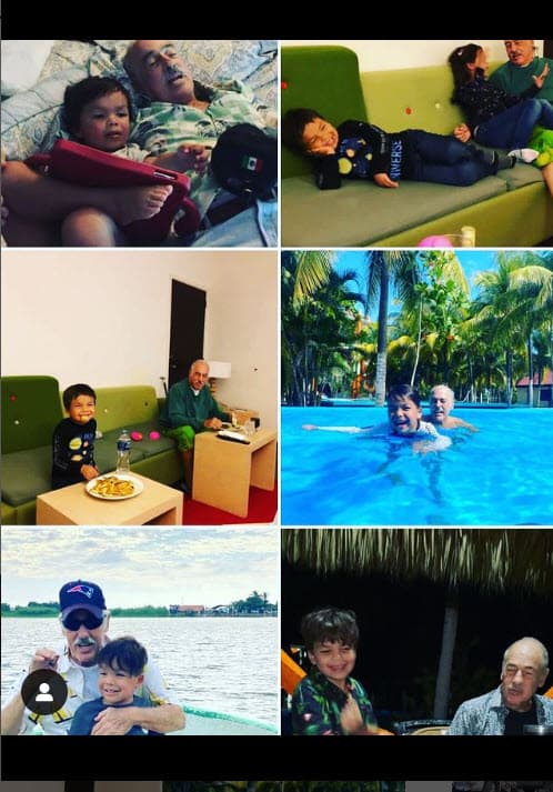 Este sábado 25 colgó este collage de fotos en las que se le ve al hijo de López Portillo jugando y pasando el tiempo con García.
<br>