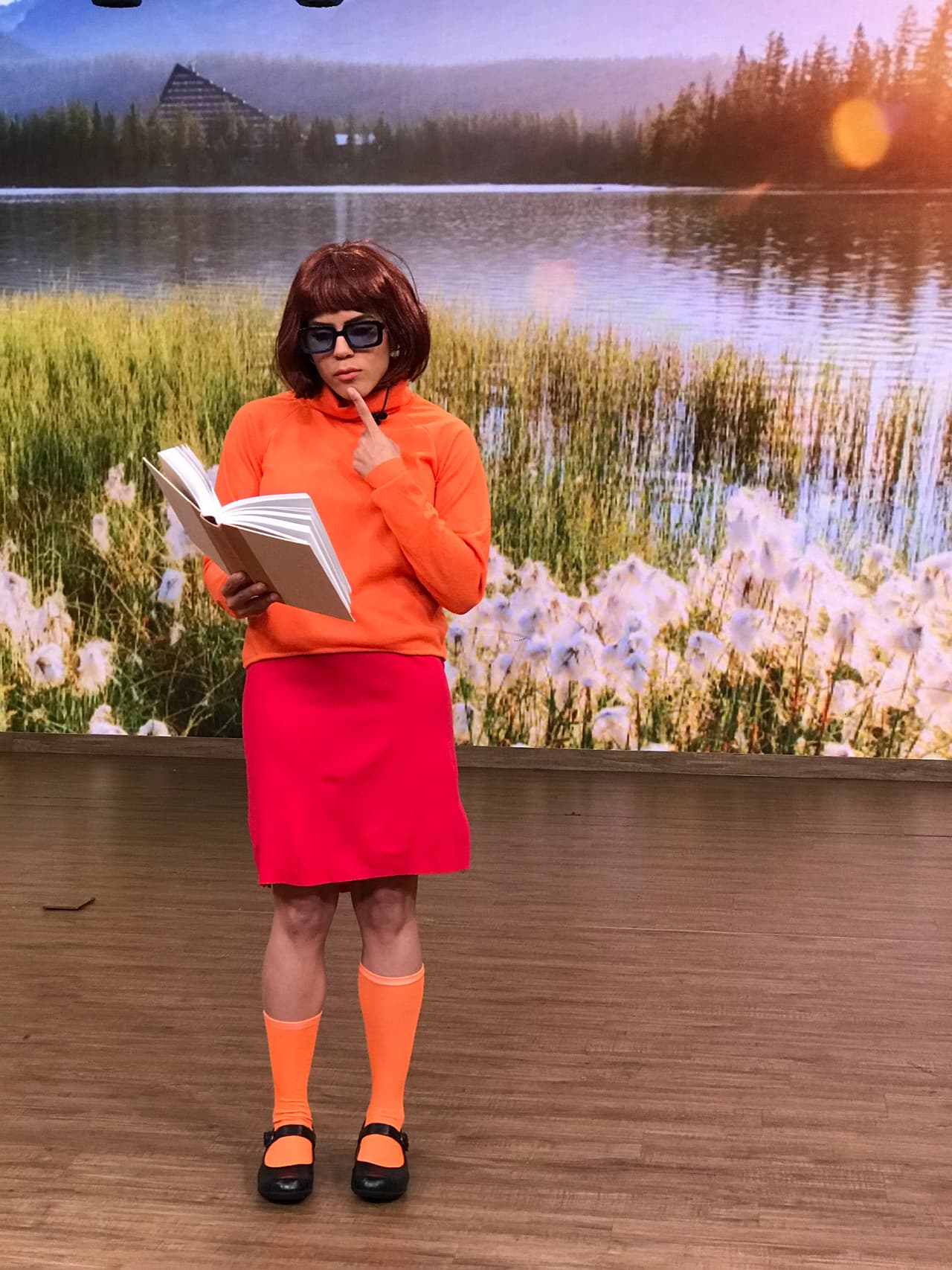 Disfrazada de Vilma, personaje de la serie animada, Francisca Lachapel intentaba resolver este caso.