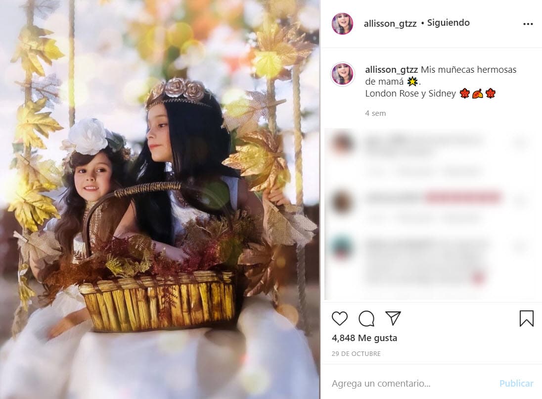 Está casada con Eliu Gutiérrez y tienen
<b>dos hijas</b>: London Rose, de 6 años, y Sydney, de 3.
<br>