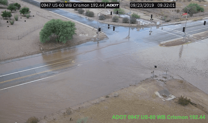 Advertencias en varias zonas del estado por las fuertes lluvias que azotan a Arizona