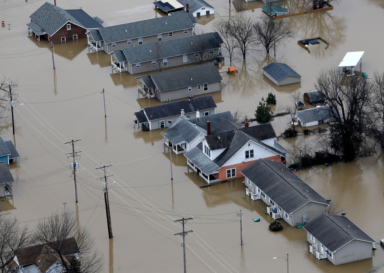 Cientos de viviendas bajo las aguas del Missisippi