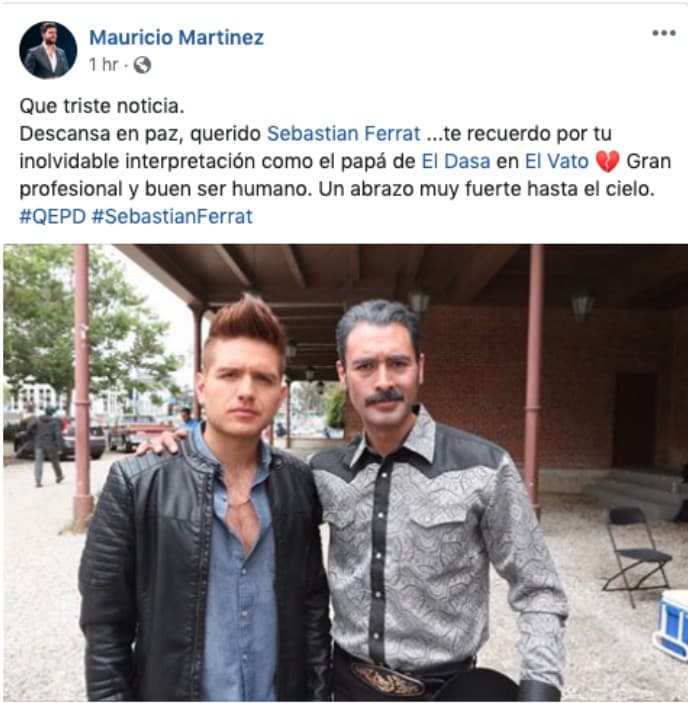 De hecho, por ese papel lo recordó este domingo el actor y cantante mexicano Mauricio Martínez, quien le envió a Ferrat un abrazo hasta el cielo.
