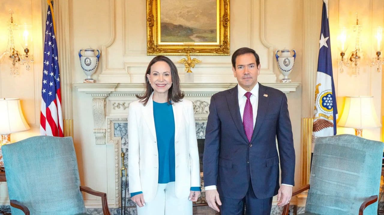 ¿Washington retoma pláticas con María Corina Machado? Marco Rubio se reúne con la líder opositora de Venezuela