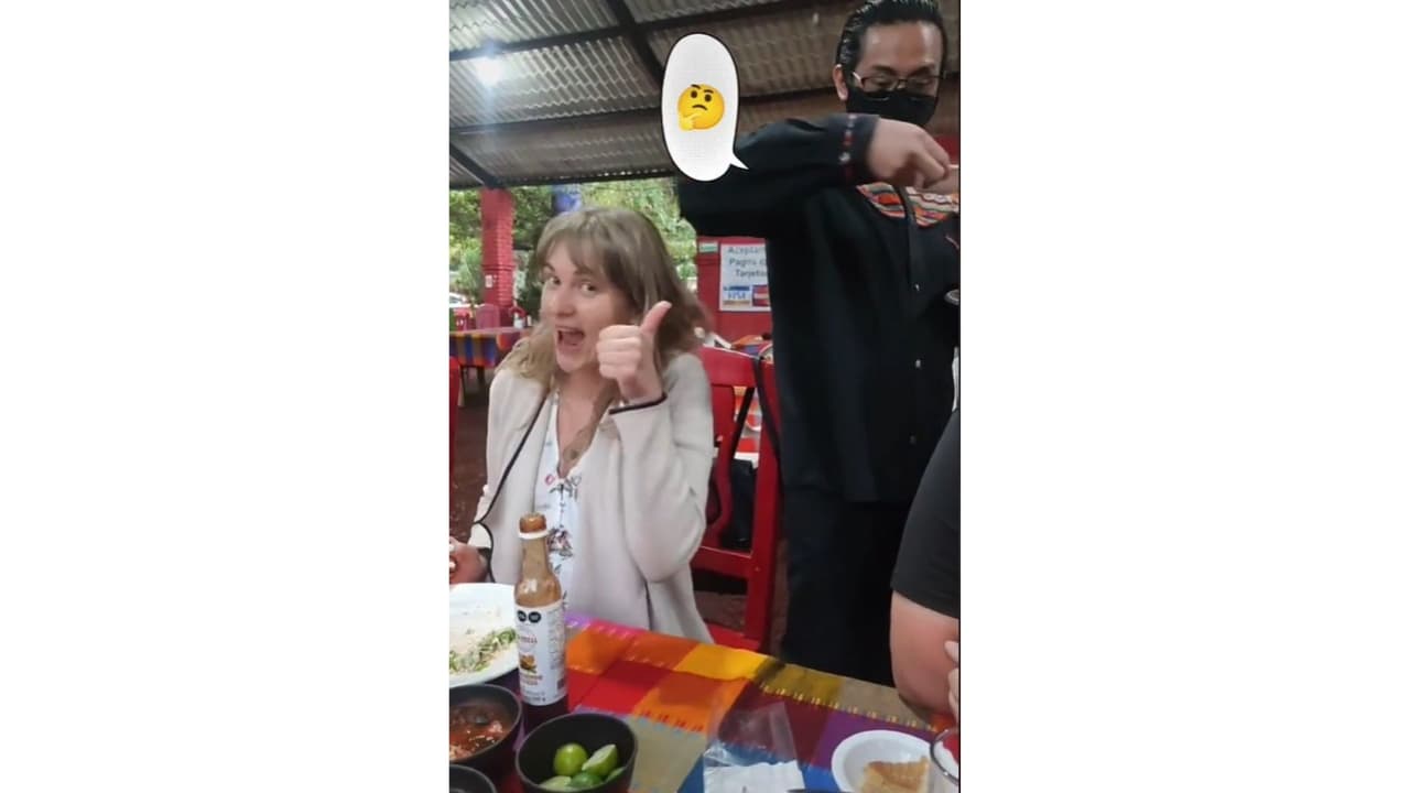 Aún así la tiktoker se fue feliz por su intento