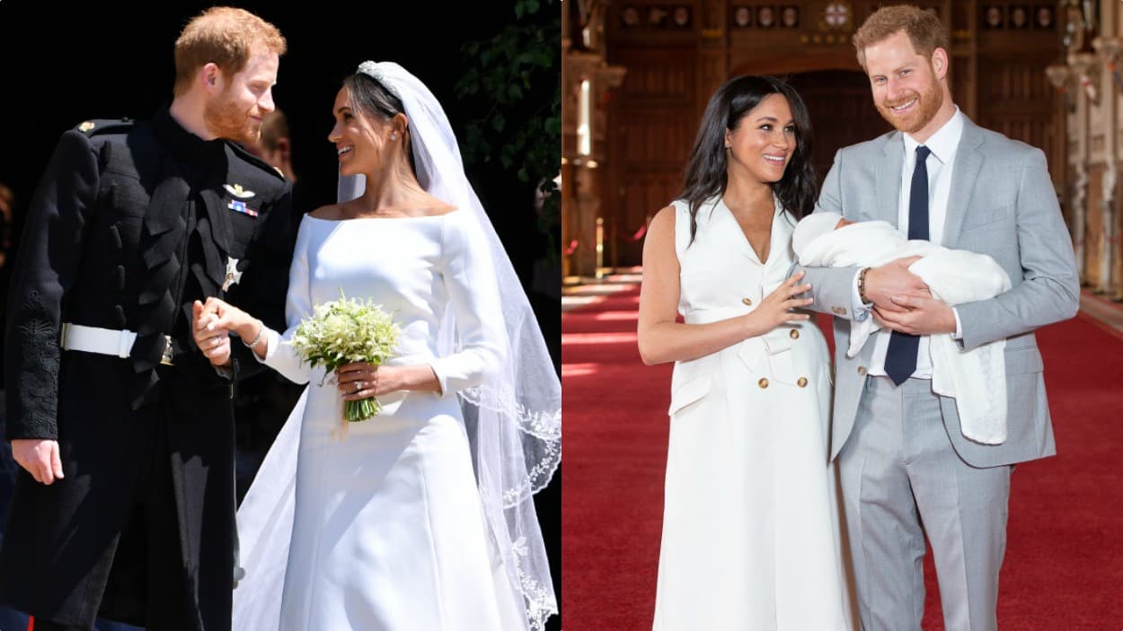 El mismo lugar donde casi un año antes, precisamente el 19 de mayo de 2018, contrajeron matrimonio -pero la imágen no podía ser más distinta.