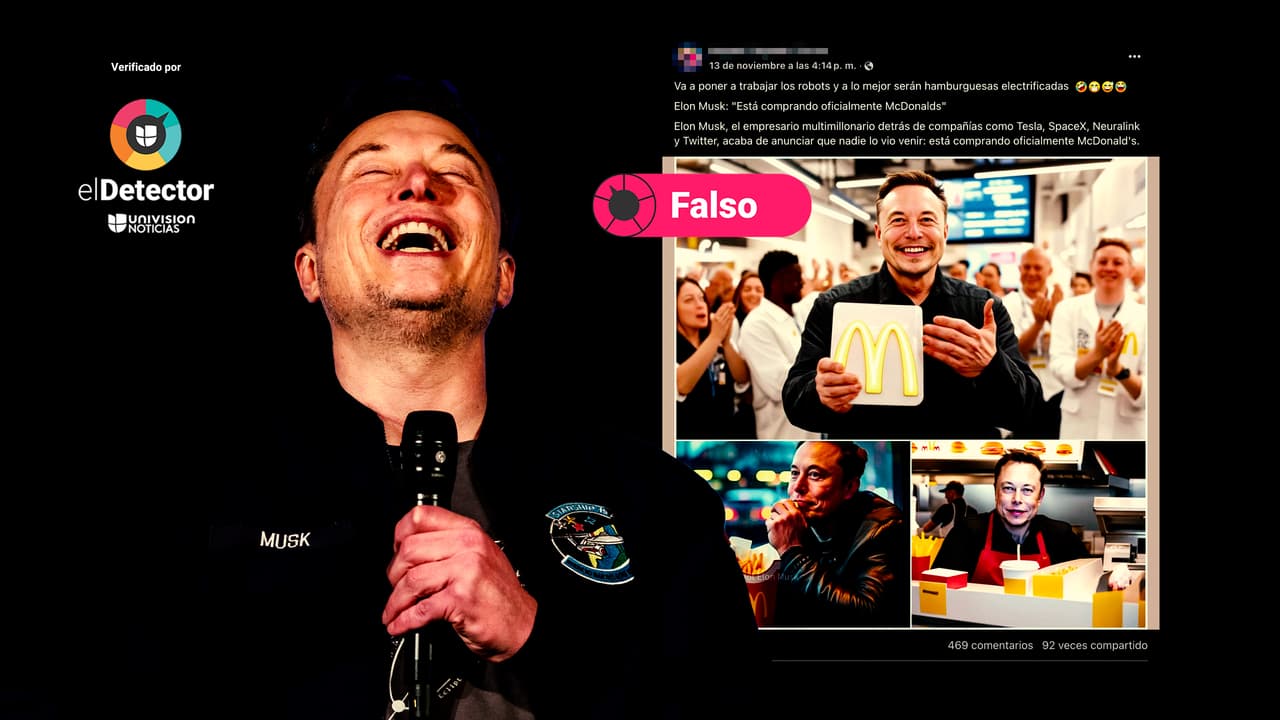 Elon Musk NO anunció que “está comprando oficialmente McDonald’s”, como aseguran en redes