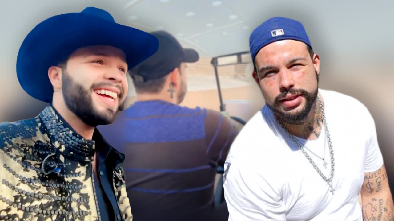 Con su hermano José Emiliano de chofer, Leonardo Aguilar se alista para el show junto a su hermana Ángela y su padre