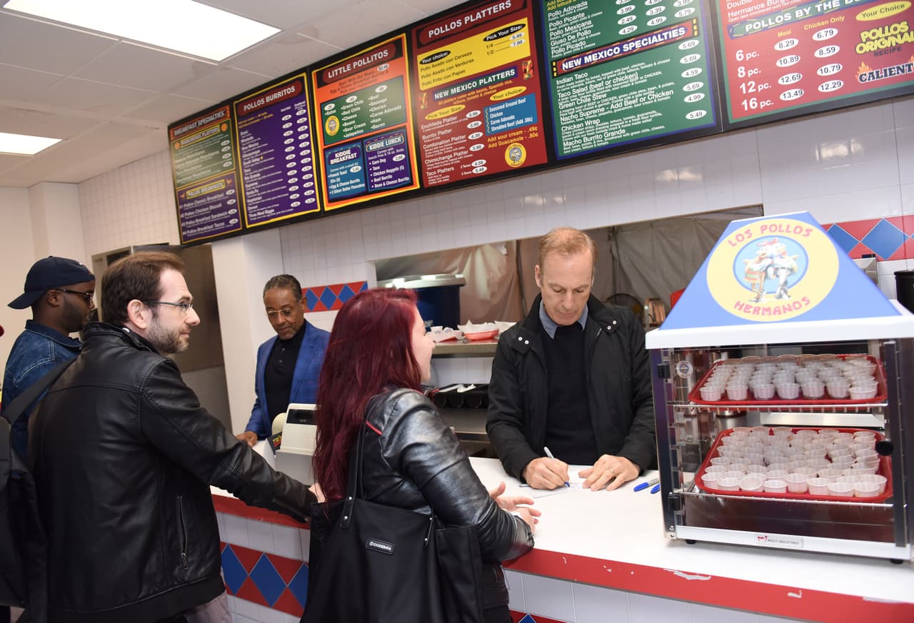 Los Pollos Hermanos abrió en Austin, Texas durante South By South West. Los actores de Better Call Saul Bob Odenkirk (Saul Goodman) y Giancarlo Esposito (Gus Fring) dieron autógrafos en el restaurante.