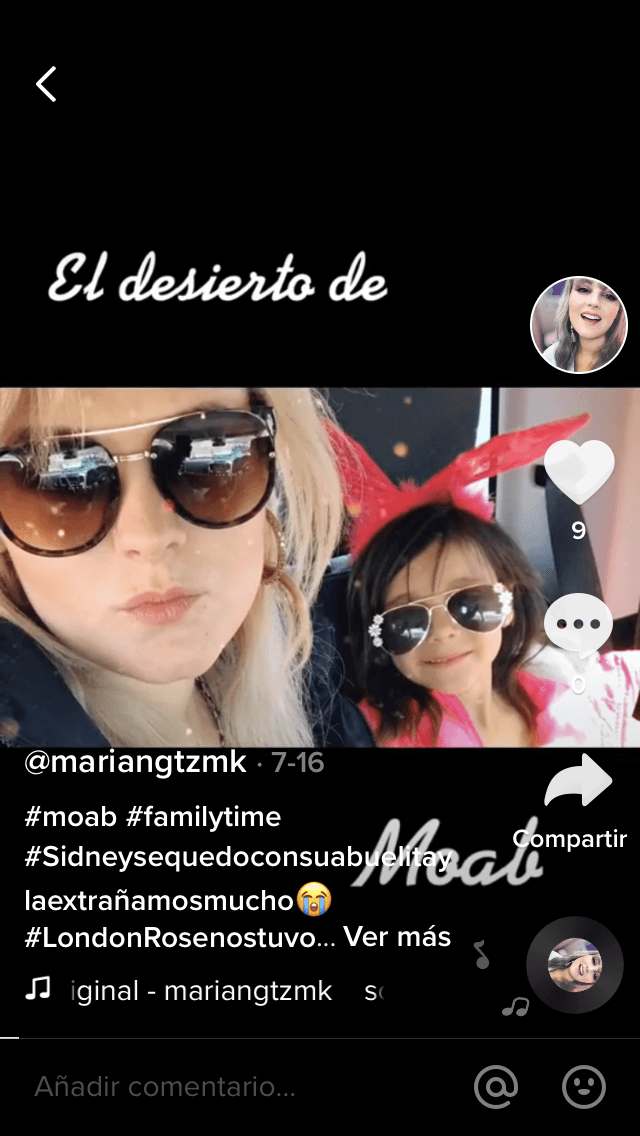 En Tik Tok ha publicado momentos junto a su esposo y sus hijas: London Rose y Sidney Allisson.