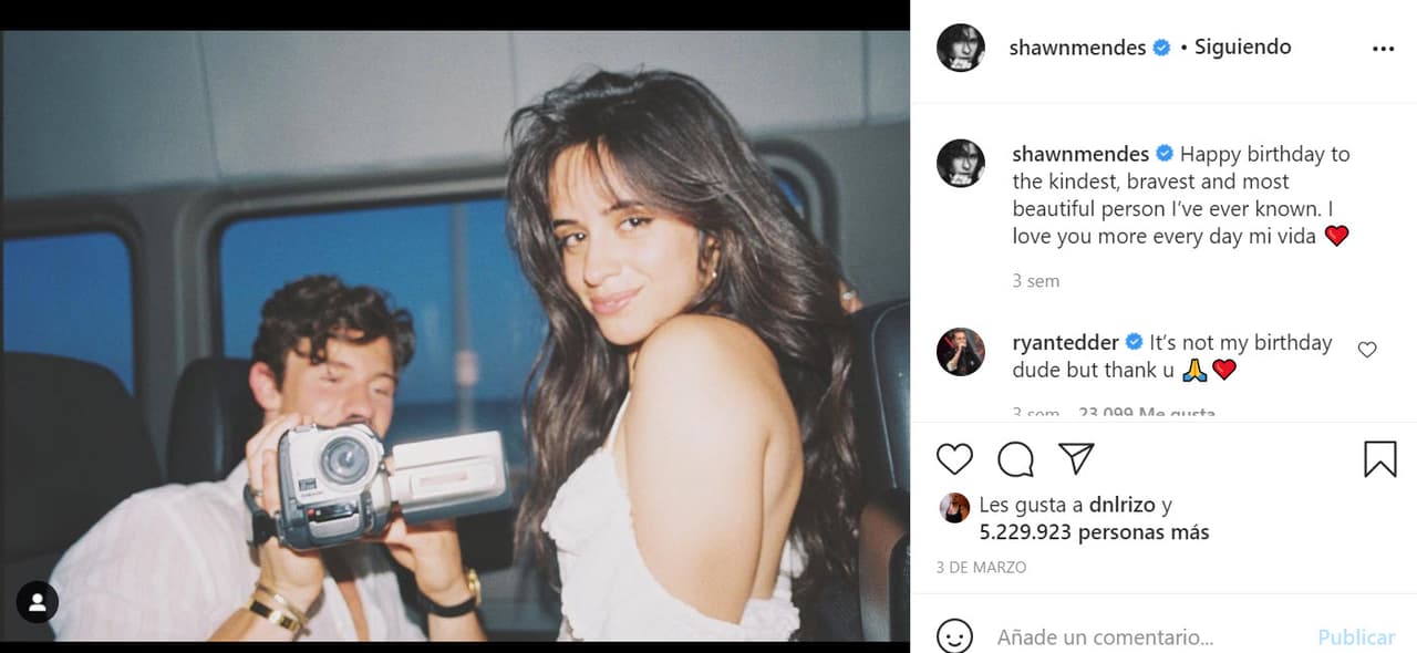 "Feliz cumpleaños a la persona más amable, valiente y hermosa que he conocido. 
<b><a href="https://www.instagram.com/p/CL9Y3EdnRFt/" target="_blank">Te amo más cada día de mi vida</a></b>", escribió el cantante.