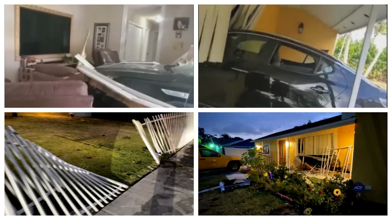 Carro se choca contra una casa y atraviesa la sala donde juega un niño de 11 años