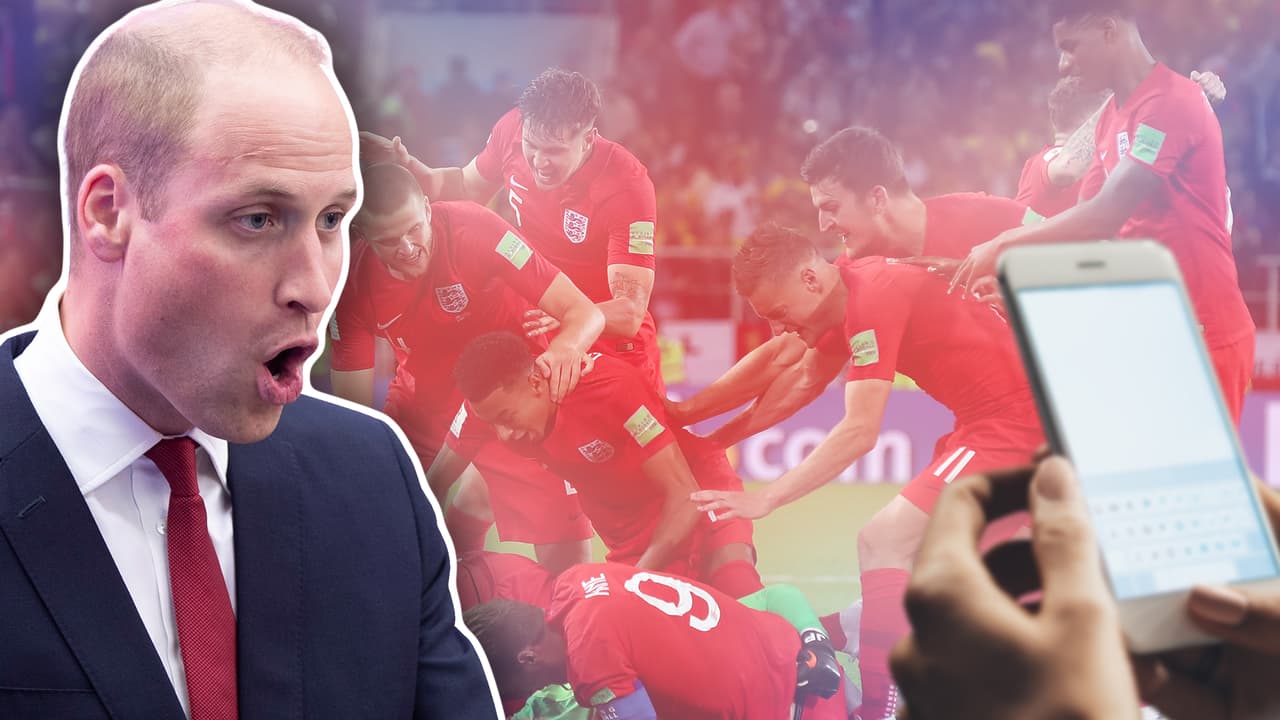 El príncipe William se aparece en las redes y como buen 'hincha' manda apoyo a la selección británica
