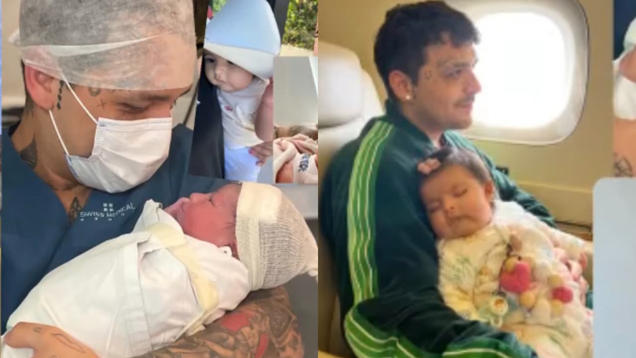 En la publicación que hizo Nodal aparecen fotos inéditas de él con su hija.