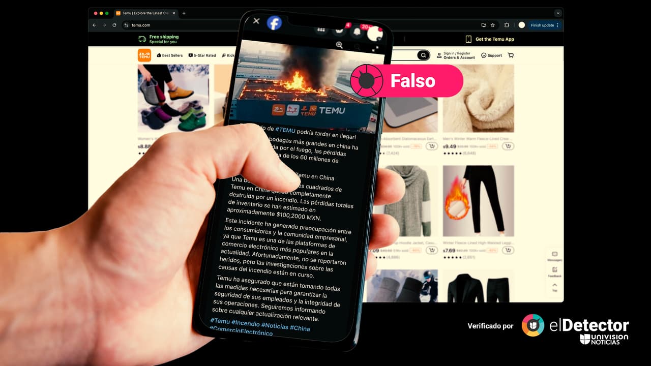 No, un almacén de Temu en China no se quemó: esa foto es una creación digital  